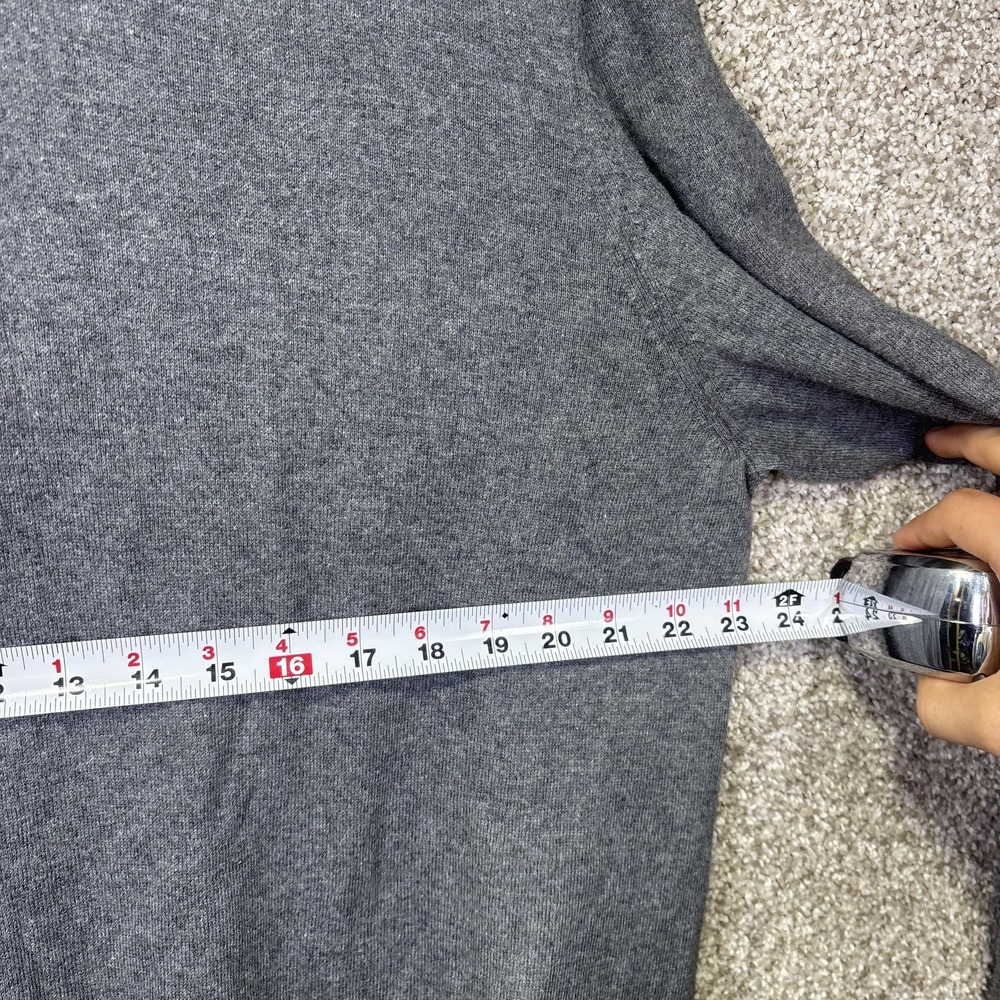 Vineyard Vines Sweater Mens XL Gray Cotton Cashmere 1/4 Zip Mock Neck Italy - Picture 5 of 7